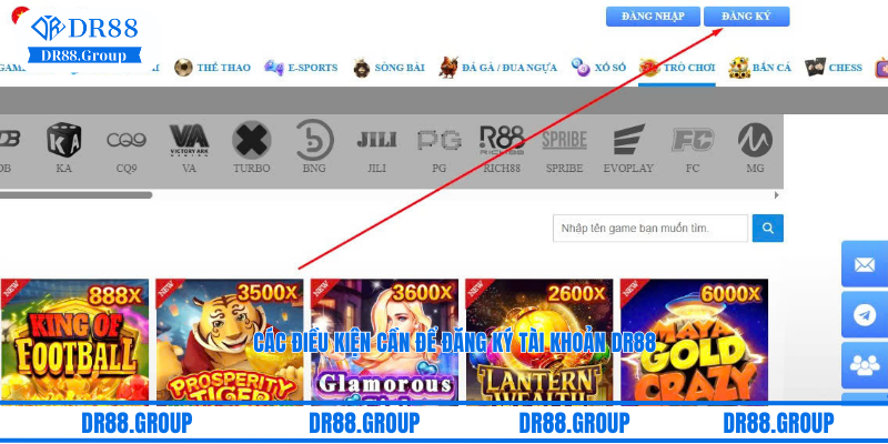 Các điều kiện cần để đăng ký tài khoản DR88